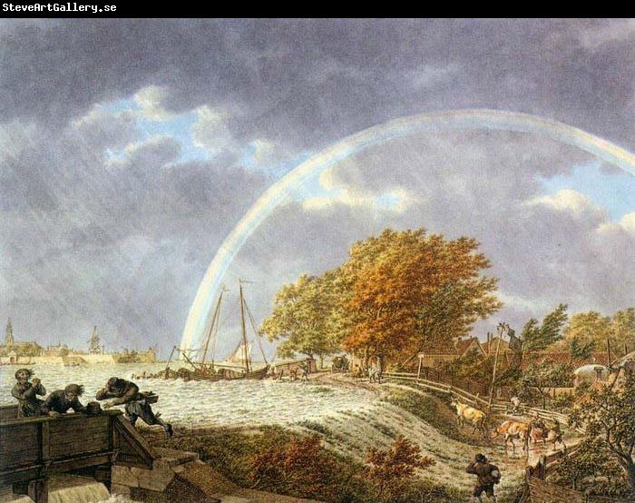 unknow artist Autumn Landscape with Rainbow